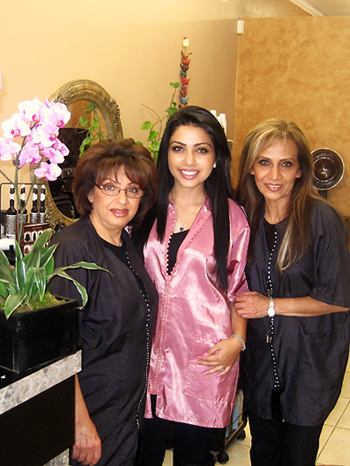 Left to Right: Ester Barkhordar, Orchid and Akram Shekarchi